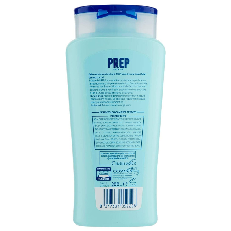 PREP DOPOSOLE RINFRESCANTE LENITIVO CON ALOE VERA ML 200